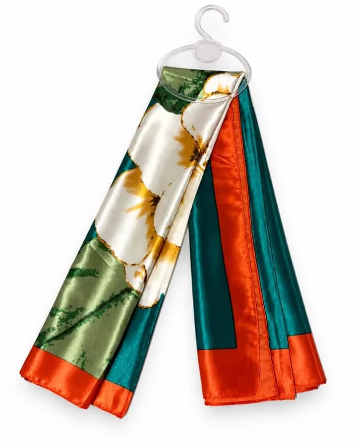 Pañuelo Botánico Verde 90x90